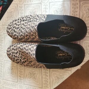 Leopard print dress shoes.